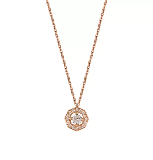 Portuguese Story Diamonds Solitaire Necklace