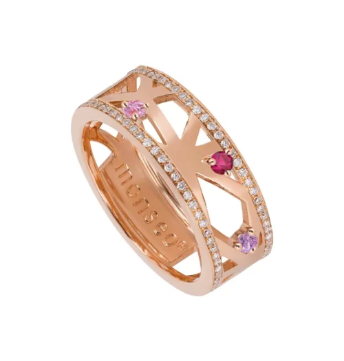 Gold Rose Diamonds Sapphire Rose Power Band