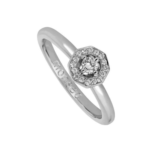 Portuguese Story Diamonds Solitaire Ring