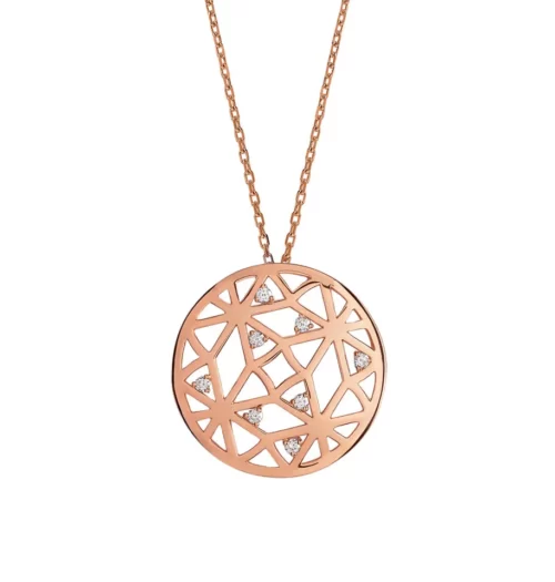 Pink Gold Diamonds Cocktail Necklace