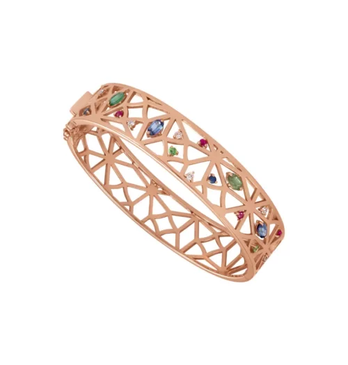 Portuguese Story Gold Cuff Bracelet